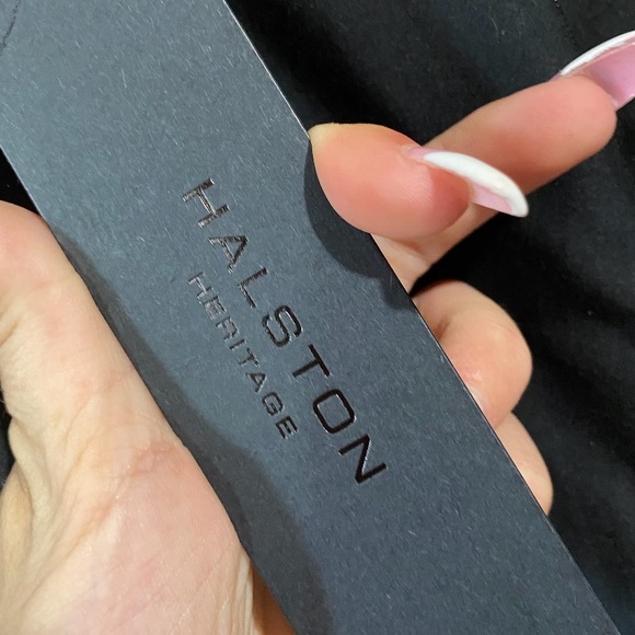 A size 4 black Halston Heritage jumpsuit with a train - Picture 5 of 7